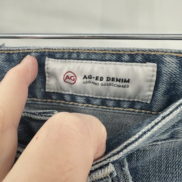 AG ADRIANO GOLDSCHMIED JEANS the quinne high rise flare blue stretch 27 X 32 - Picture 7 of 8